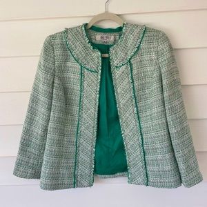 Festive Green & Silver Kasper Blazer